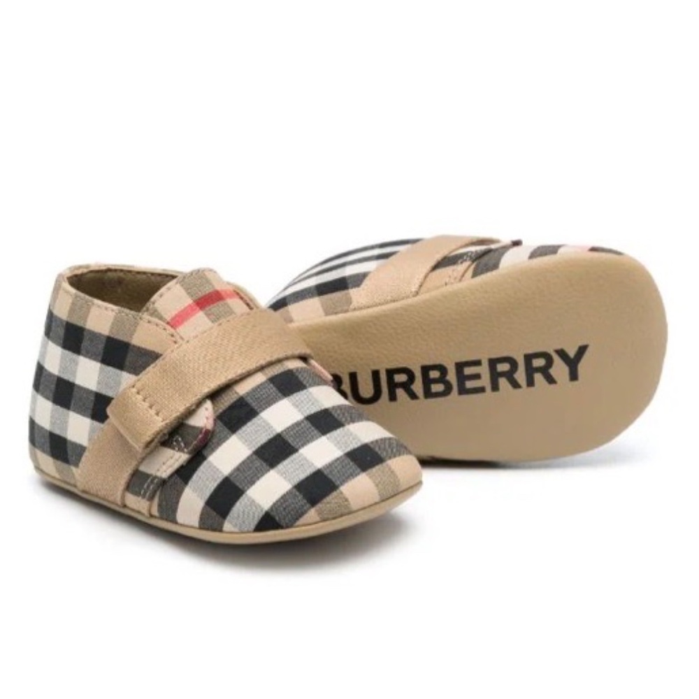 Burberry Infant Vintage Check Round Toe Sneakers size US1.5 / EU17 / 6-9…